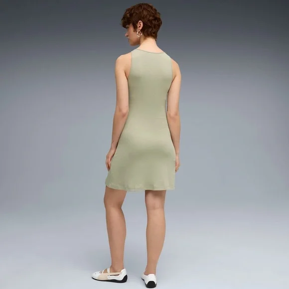 Puma Light Tan Beige Khaki Sleeveless Athletic Pullover Dress Women’s Small - Picture 4 of 11